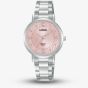 Lorus Ladies Light Pink Sunray Dial Stone Set Watch RY521AX9