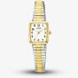 Lorus Ladies Expander Two Tone White Dial Square Watch RG312AX9