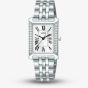 Lorus Ladies Rectangular White Dial Bracelet Watch RG233YX9