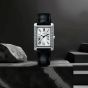 Lorus Ladies Rectangular White Dial Leather Strap Watch RG241YX9