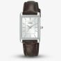 Lorus Ladies Classic White Rectangular Dial Leather Strap Watch RG289VX9