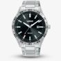 Lorus Mens Silver & Black Watch RH947QX9