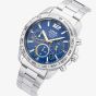 Lorus Mens Solar Chronograph Bold Blue Sports Watch Dt RZ511AX9