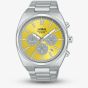 Lorus Mens Multisports Chronograph Silver Tone Yellow Watch RT367KX9