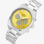 Lorus Mens Multisports Chronograph Silver Tone Yellow Watch RT367KX9