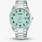 Lorus Mens Classic Silver Tone Aqua Green Watch RH909RX9
