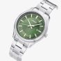 Lorus Mens Classic Clear Cut Green Dial Watch RH929RX9