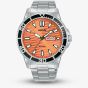 Lorus Mens Seigaiha-Mon Orange Dial Watch RH361AX9