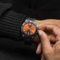 Lorus Mens Seigaiha-Mon Orange Dial Watch RH361AX9