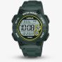 Lorus Mens Digital Dark Green Rubber Strap Watch R2333PX9