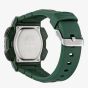Lorus Mens Digital Dark Green Rubber Strap Watch R2333PX9