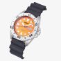 Lorus Mens Sports Orange Dial Automatic Rubber Strap Watch RL479BX9