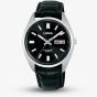 Lorus Mens Classic Day Date Black Leather Strap Watch RL435CX9