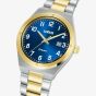 Lorus Mens Sports Blue Dial Two Tone Bracelet Watch RH968SX9