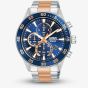 Lorus Mens Sports Chronograph Two Tone Bracelet Watch RM329JX9