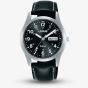 Lorus Black Leather Strap Watch RXN79DX9