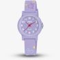 Lorus Junior Purple Bunny Pattern Rubber Strap Watch RRX43JX9