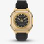 Adidas City Tech Six Gold Tone Black Strap Watch AOFH260142I