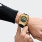 Adidas City Tech Six Gold Tone Black Strap Watch AOFH260142I