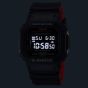 Casio G-Shock Core Black & Red Rubber Display Watch DW-5600UHR-1ER