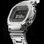 Casio Mens G-Shock Full Metal Origin 5000 Series Silver Digital Solar Bracelet Watch GMW-BZ5000D-1ER