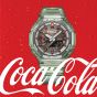 Casio Mens G-Shock Coca-Cola Green Plastic Dual Display Watch GA-2100CC-3A