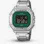 Casio Mens Green Face Series Digital Stainless Steel Bracelet Watch W-218HD-3AVEF