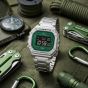 Casio Mens Green Face Series Digital Stainless Steel Bracelet Watch W-218HD-3AVEF
