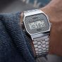 Casio Limited Edition Vintage Grey Seigaiha Pattern Digital Watch A159WEVJ-7