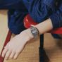 Casio Limited Edition Vintage Grey Seigaiha Pattern Digital Watch A159WEVJ-7