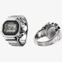 Casio 50th Anniversary Stainless Steel Silver Digital Ring Watch CRW-001-1ER