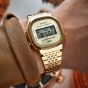 Casio Vintage Gold Plated Bracelet Watch A140WEG-9AEF