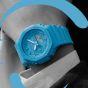 Casio G-Shock One Tone Blue Rubber Dual Display Watch GA-2100-2A2ER