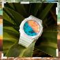 Casio G-Shock Blue & Red Gradient White Dual Display Watch GA-2100TL-7AER