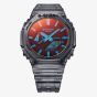 Casio G-Shock Core Grey Transparent Orange Dual Display Watch GA-2100TLS-8AER