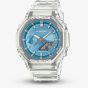 Casio Unisex G-Shock Metallic Blue Dual Display Watch GA-2100BM-7A2ER