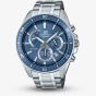 Casio Mens Edifice Silver & Blue Dial Chronograph Watch EFR-552D-2AVUEF