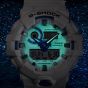 Casio Mens G-Shock Marvel Studios Fantastic Four White & Blue Dial Dual Display Watch GA-700HDS-7AER