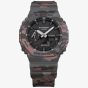Casio Mens G-Shock 2100 Series Grey & Red Camo Strap Watch GA-2100CM-8AER