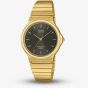 Casio Mens Gold Plated Black Dial Bracelet Watch MQ-24GA-1AEF