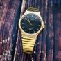 Casio Mens Gold Plated Black Dial Bracelet Watch MQ-24GA-1AEF
