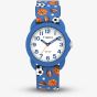 Timex Boys Time Teacher Ball Sports Blue Rubber Strap Watch TW2Y59900
