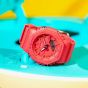 Casio G-Shock One Tone Fuschia Pink Rubber Watch GMA-P2100-4AER