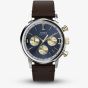 Timex Mens Marlin Blue Two Tone Brown Leather Watch TW2W60400