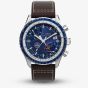 Timex Mens Fly Back Chronograph x Pan Am Leather Strap Watch TW2W97200