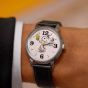 Timex X Unisex Peanuts Snoopy Black Leather Strap Watch TW2Y19900