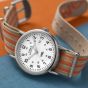 Timex Mens Weekender Orange Fabric Strap Watch TW2Y08900