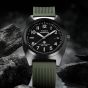 Timex Mens Expedition Capstone Black Dial Green Rubber Strap Watch TW2Y18000