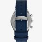 Timex Mens Q Blue Chronograph Dial Leather Strap Watch TW2Y36100