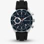 Timex Mens Ridgefield Chronograph Blue Rubber Strap Watch TW2Y62300